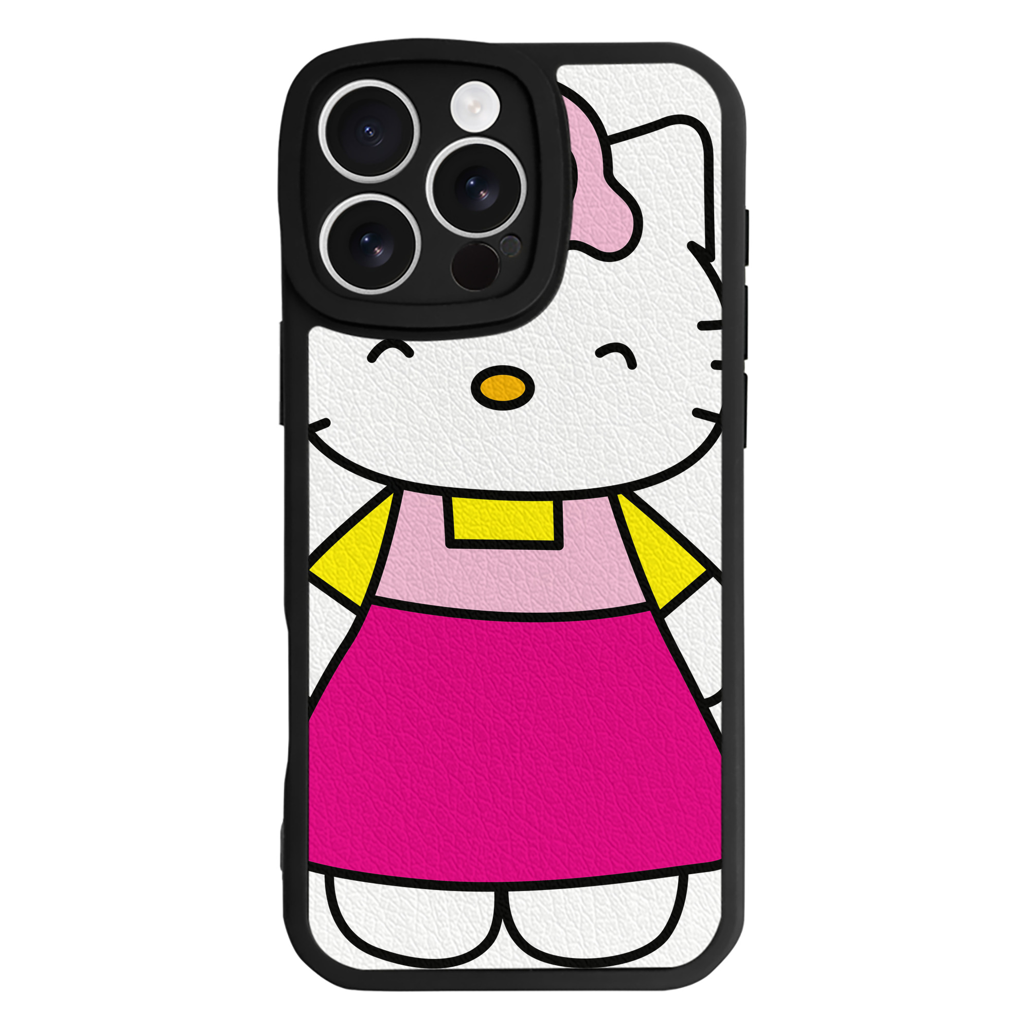 （画像用） Hello Kitty ハローキティ 【iPhone 16シリーズ対応】シリコンスマホケース（レザー調） 材質：シリコン